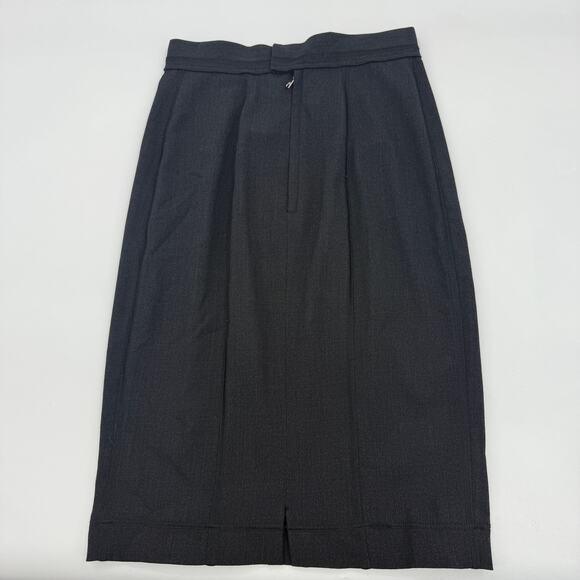 DOLCE & GABBANA Womens Wool Pencil Skirt Size IT 38 US XS Dark Grey Quiet Luxury - Picture 2 of 9